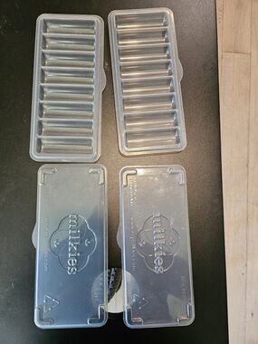 Clear Plastic Milk Storage Tray - Set of 2
